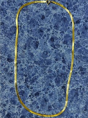 Silver 925 Flat Herringbone Necklace - Elegant Women's Jewelry